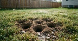 Rabbit Holes in Yard