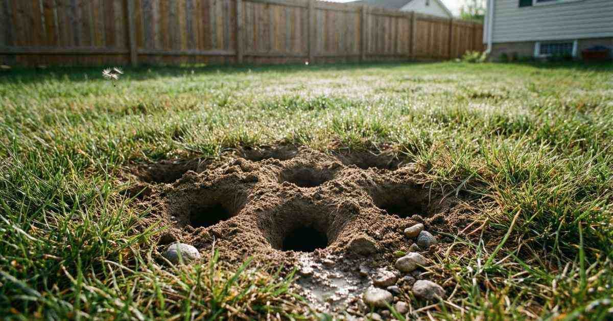 Rabbit Holes in Yard