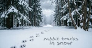 Rabbit Tracks in Snow