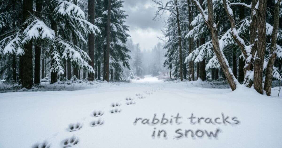 Rabbit Tracks in Snow